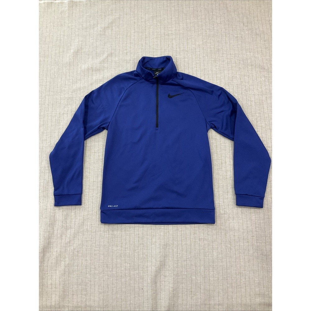 NIKE‎ Dri-Fit 1/4 Zip Pullover Mens Small  Blue Therma Fleece AQ5253-429